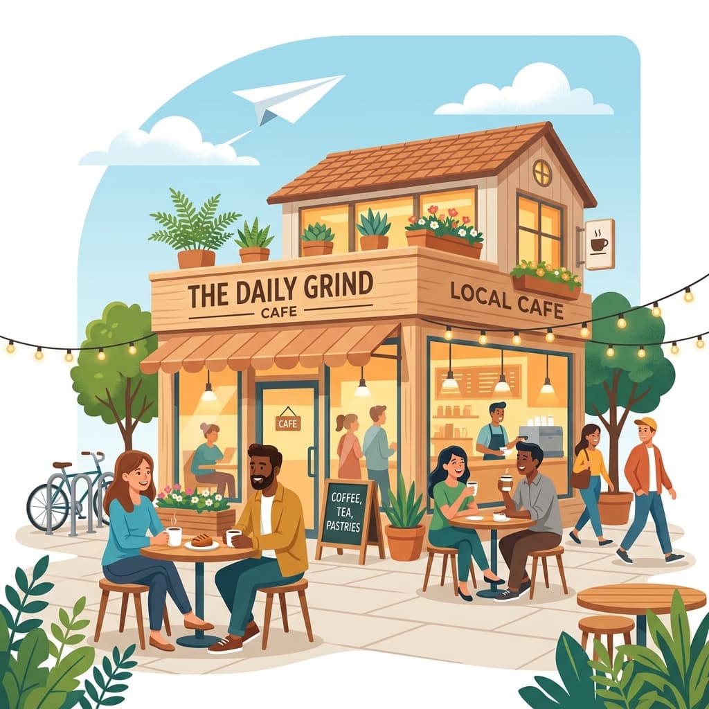 Sweet Treat Cafe Customer Retention Illustration Sweet Treat Cafe Illustration